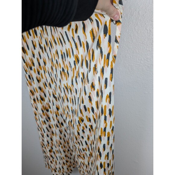 Banana Republic Printed Twist Neck Satin Midi Dress Medium - Picture 5 of 10